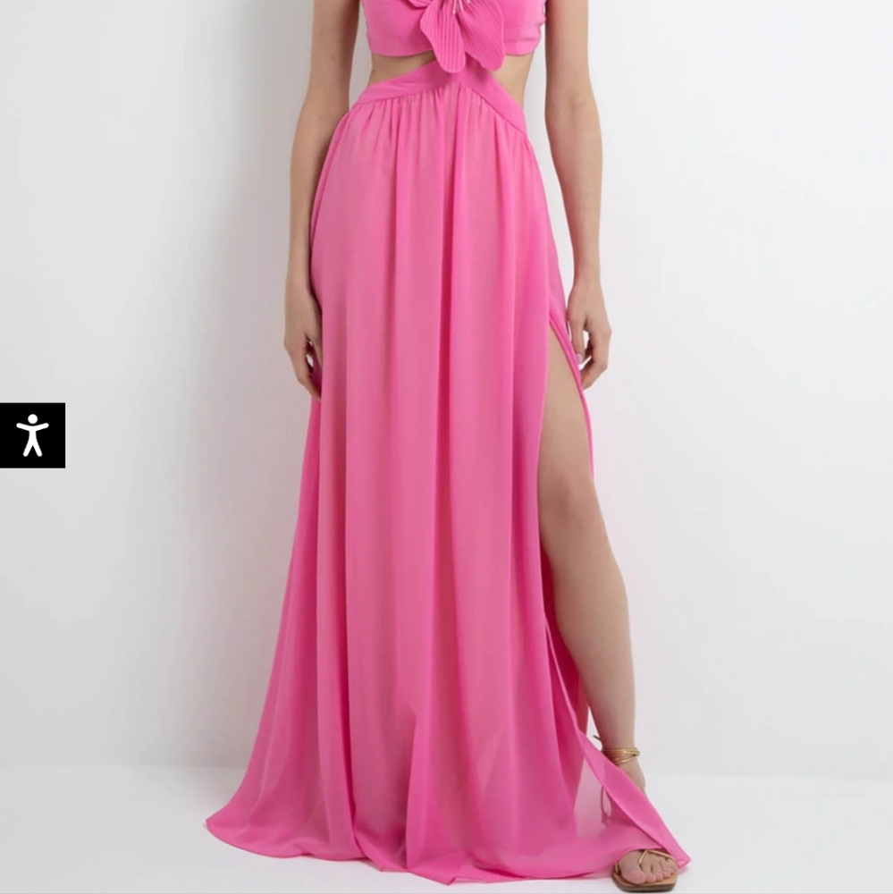 PatBo Pink Flower Halter Dress size 6